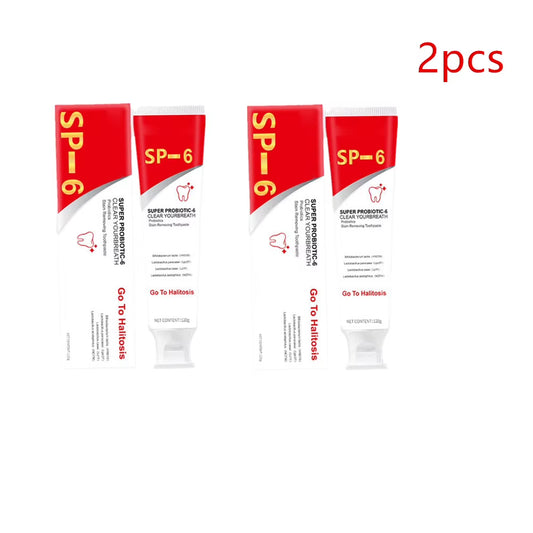 2X 120G Probiotic Whitening Toothpaste Brightening & Stain Removing SP6 Fresh Breath Enzyme Toothpaste Whitening Teeth